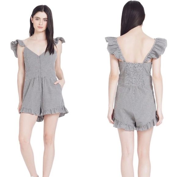 NWT Loveshackfancy Gingham Romper - Picture 2 of 13
